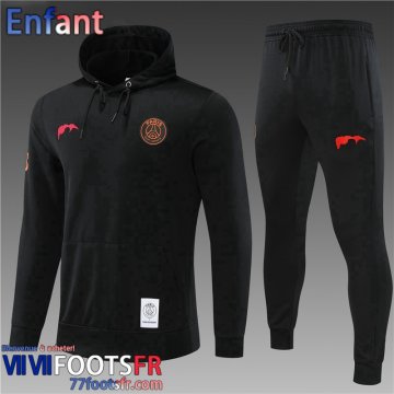 KIT: Sweatshirt Foot PSG Noir Enfant 2022 2023 TK390