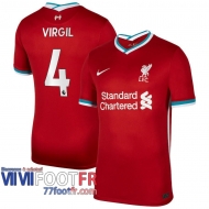 Maillot de foot Liverpool Virgil Van Dijk #4 Domicile 2020 2021