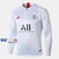 Nouveau Replica Sweatshirt Foot Paris PSG Blanc 2019-2020
