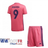 Maillot de foot Real Madrid Karim Benzema #9 Exterieur Enfant 2020 2021