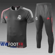 77footfr Survetement Foot T-shirt Real Madrid Gris fonce 2020 2021 TT53