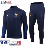 Survetement de Foot France bleu Enfant 2022 2023 TK272