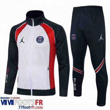 Veste Foot PSG Homme blanche 2021 2022 JK89