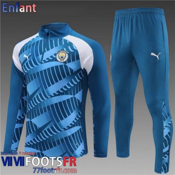KIT: Survetement de Foot + Pantalon Manchester City bleu Enfant 2023 2024 TK656