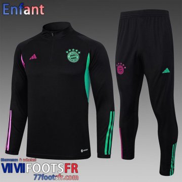 Survetement de Foot Bayern Munich noir Enfant 2023 2024 C33