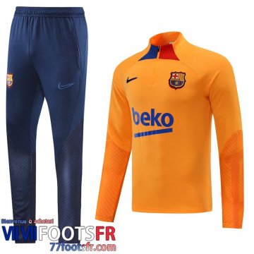 Survetement de Foot Barcelone orange Homme 2022 2023 TG272