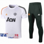 77footfr Polo foot Manchester United blanc - 2020 2021 P185