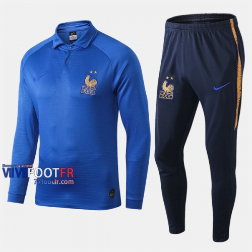 Aaa Qualité: Ensemble Survetement Foot France 100Eme Anniversaire Bleu 2019/2020 Nouveau