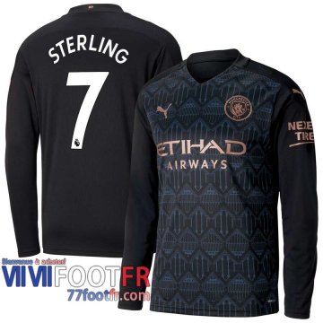 Maillot de foot Manchester City Sterling #7 Exterieur Manches longues 2020 2021