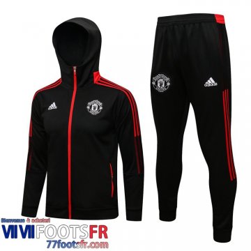 Veste Foot - Sweat A Capuche Manchester United le noir Homme 2021 2022 JK187