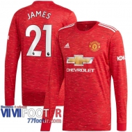 Maillot de foot Manchester United Daniel James #21 Domicile Manches longues 2020 2021