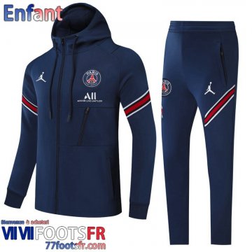 Veste Foot PSG Jordan bleu Enfant 21 22 TK205