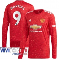 Maillot de foot Manchester United Anthony Martial #9 Domicile Manches longues 2020 2021