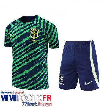 Survetement T Shirt Bresil vert Homme 2022 2023 TG608