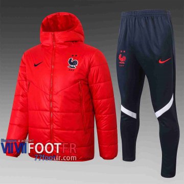 77footfr Veste - Doudoune Foot France rouge 2020 2021 C61