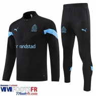 Survetement de Foot Olympique De Marseille noir Homme 2022 2023 TG475