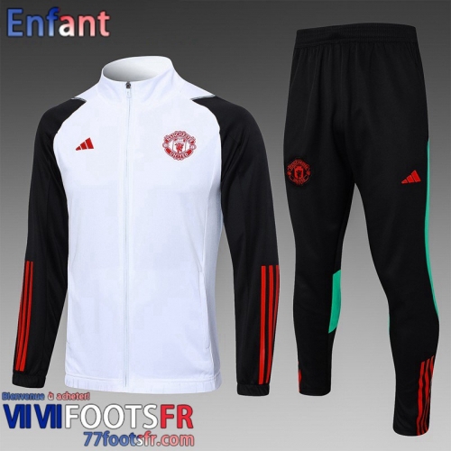 Veste Foot Manchester United Blanc Enfant 2023 2024 C42