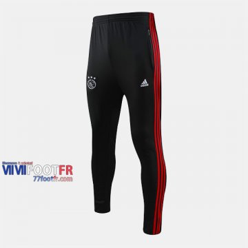 Promo: Nouveaux Pantalon Entrainement Foot Ajax Amsterdam Slim Noir/Rouge 2019/2020