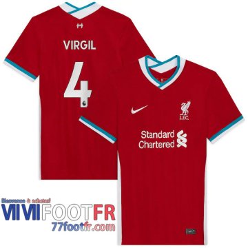 Maillot de foot Liverpool Virgil Van Dijk #4 Domicile Femme 2020 2021