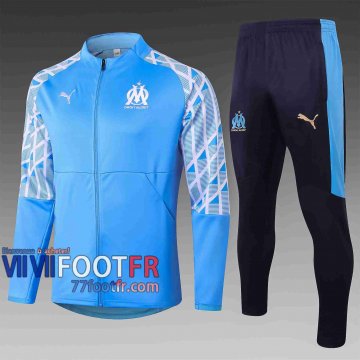 77footfr Marseille Veste foot Bleu clair 20-21 A368