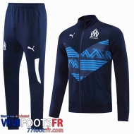 Veste Foot Olympique Marseille bleu marin Homme 2022 2023 JK315