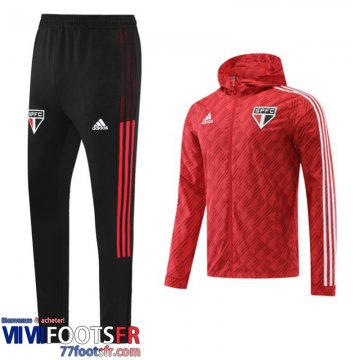 Coupe Vent - Sweat a Capuche Sao Paulo rouge Homme 2022 2023 WK105