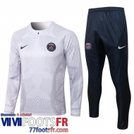 Survetement de Foot PSG Blanc Homme 22 23 TG345