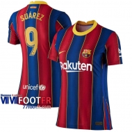 Maillot de foot Barcelone Luis Suárez #9 Domicile Femme 2020 2021