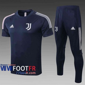 77footfr Survetement Foot T-shirt Juventus Bleu fonce 2020 2021 TT47