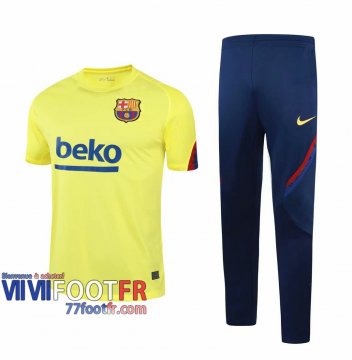 77footfr Survetement Foot T-shirt FCB Jaune 2020 2021 TT57