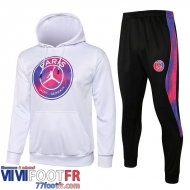 Kits: Sweatshirt Foot - Sweat a Capuche PSG Paris blanc Enfant 2021 2022 TK32