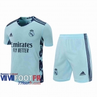 77footfr Maillots foot Real Madrid Gardiens de but Light blue 2020 2021