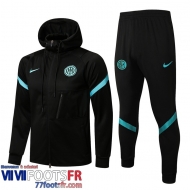 Veste Foot - Sweat A Capuche Inter Milan le noir Homme 2021 2022 JK183