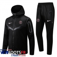 Veste Foot - Sweat A Capuche PSG noir Homme 2022 2023 JK429