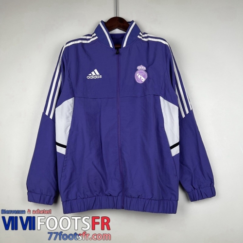 Coupe Vent Real Madrid bleu Homme 2023 2024 WK528