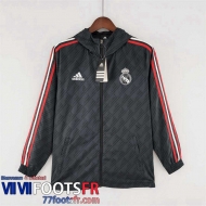 Coupe Vent - Sweat a Capuche Real Madrid noir Homme 2022 2023 WK239