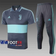 Polo de foot Juventus 2020 2021 Gris-Bleu C410#