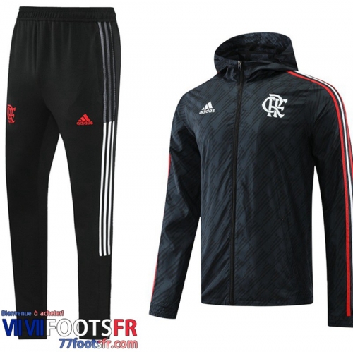 Coupe Vent - Sweat a Capuche Flamengo noir Homme 2022 2023 WK108