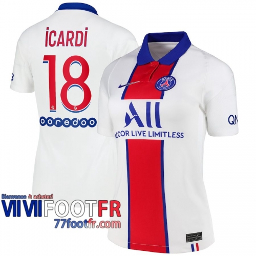 Maillot de foot PSG Neymar Icardi #18 Exterieur Femme 20-21