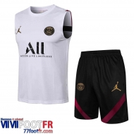 Survetement Foot Sans manches PSG blanc 2021 2022 PL32