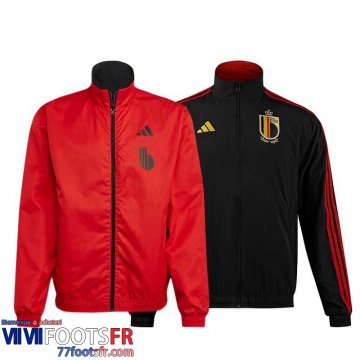 Coupe Vent Reversible Belgique Red Black Homme 2023 2024 D68