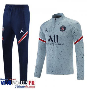 Survetement Foot PSG Homme gris 2021 2022 TG52