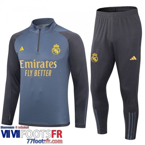 Survetement de Foot Real Madrid gris foncé Homme 2023 2024 A119