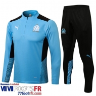 Survetement de Foot Olympique De Marseille bleu ciel Homme 2021 2022 TG127