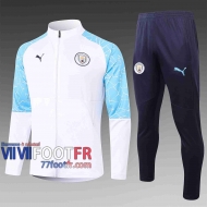 77footfr Manchester City Veste foot blanc 20-21 A384