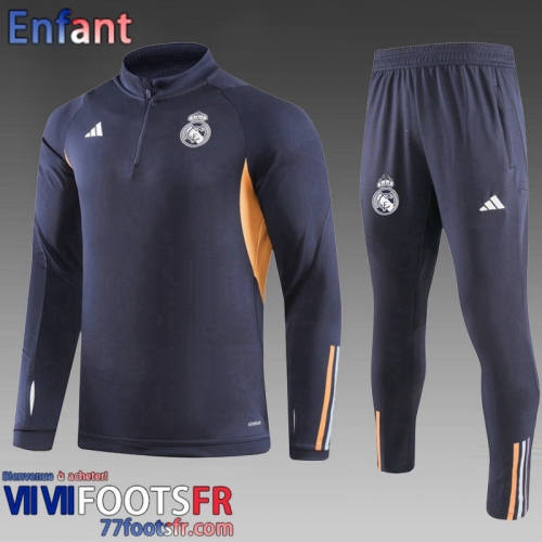 Survetement de Foot Real Madrid gris foncé Enfant 2023 2024 C61