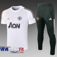77footfr polo foot Manchester United blanc 2020 2021 C589