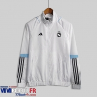 Coupe Vent Real Madrid Blanc Homme 2023 2024 WK380