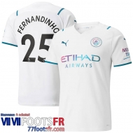 Maillot De Foot Manchester City Extérieur Homme 21 22 # Fernandinho 25