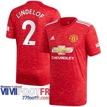 Maillot de foot Manchester United Victor Lindelöf #2 Domicile 2020 2021